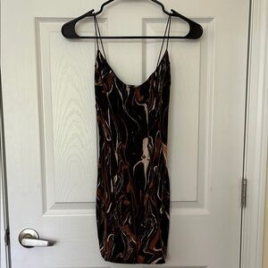 Windsor Black and Brown Marble Women's Dress